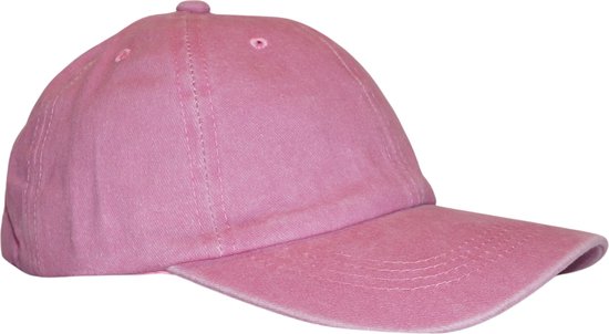 Jeans cap - Unisex Baseball Cap - Denim 100% katoen - verstelbare riemsluiting - shell pink