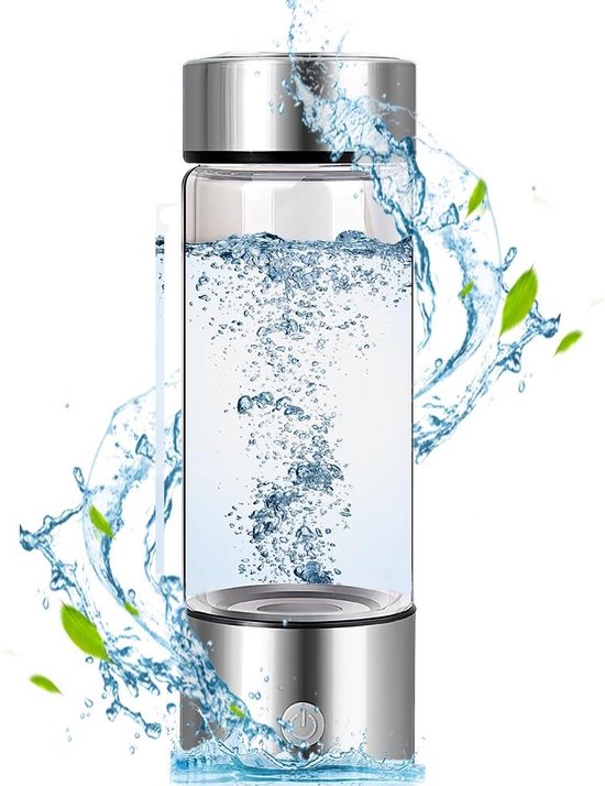 300ml Portable Hydrogen Water Bottle with Nose Tube, 3000PPB Hydrogen Rich Watermaker Bottle, Hydrogen Water Generator for Home Travel, Standard