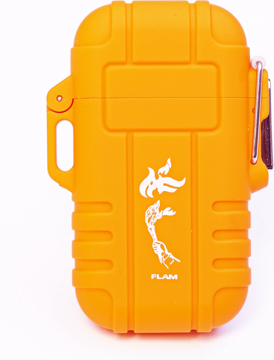 Goedkoopste Flam Elektrische Explorer Plasma Aansteker - Oplaadbaar - Micro USB - Sigaretten en Vuurwerk aansteker - Storm, Regen, Sneeuw en Wind Proof - Waterdicht - Oranje