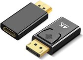 Bol.com DisplayPort naar HDMI-adapter - 4K/1080P compatibele converter - DP naar HDMI - audio en video adapterkabel - geschikt v... aanbieding