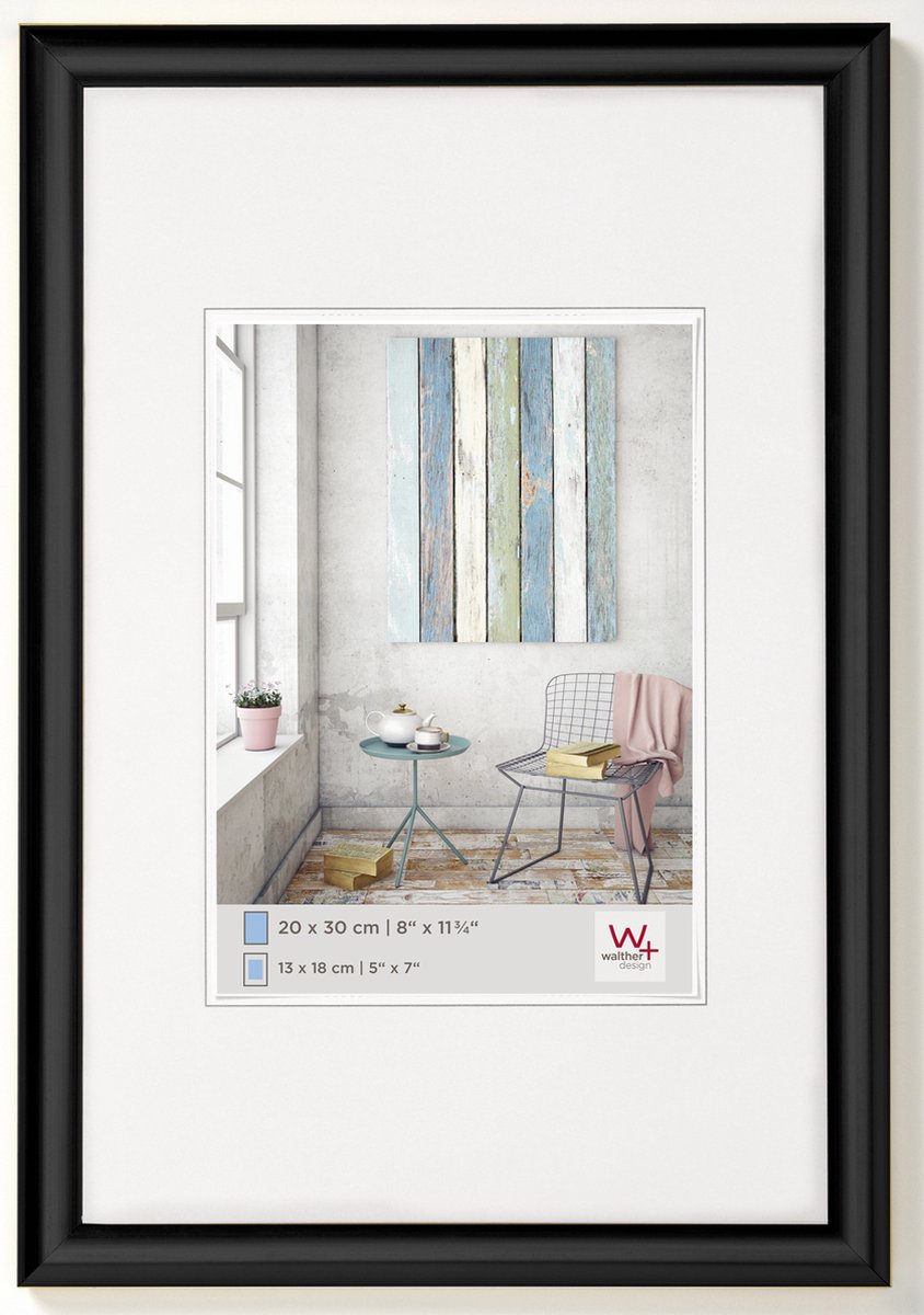Walther Trendstyle - Kunststof lijst - Fotoformaat 30x40 cm - Zwart