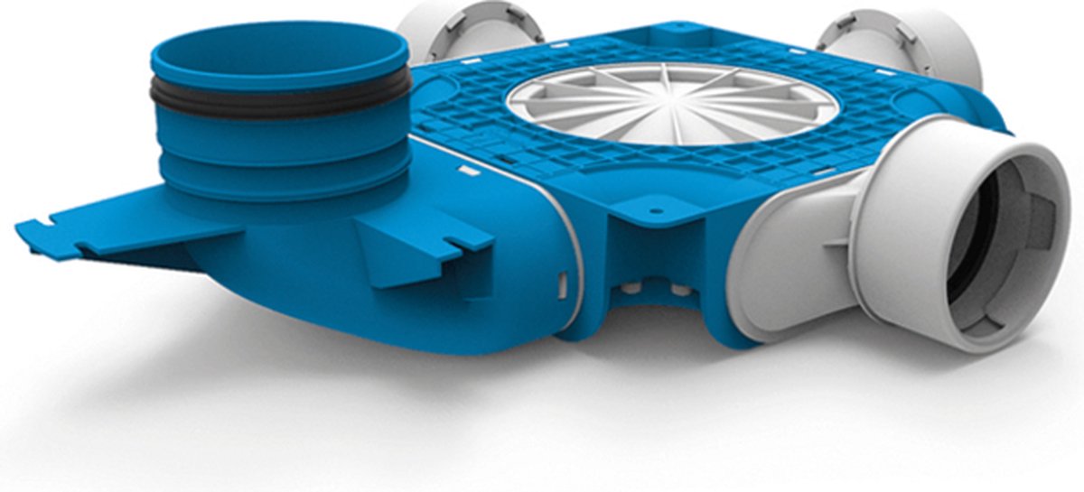 Vent-Axia Uniflexplus samengestelde verdeler 3x Ã˜90mm met verticale tuit Ã˜125mm