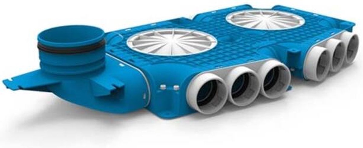 Vent-Axia Uniflexplus samengestelde verdeler 15 x Ã˜69mm verticale tuit Ã˜125mm