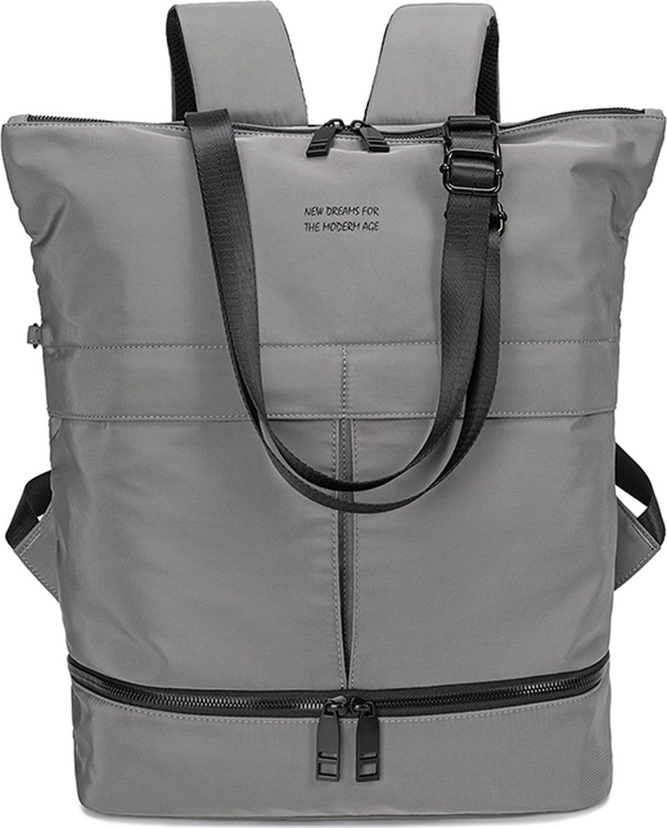 Gudika - Rugtas - Unisex Rugzak - Laptopvak - Waterdicht - Schooltas - Werktas - Reistas - Aparte vak voor Schoenen - Grote Rugtas - Grijs