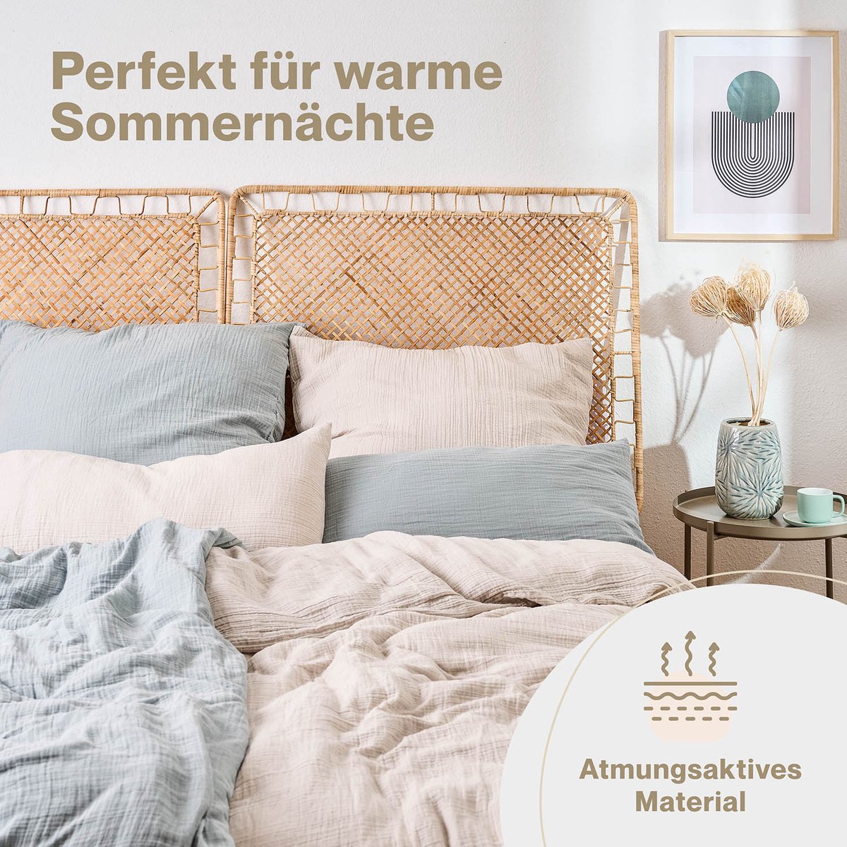 Blumtal Beddengoed 2-pack 200 X 200cm Kussensloop 80 X 80cm Superzachte Dekbedovertrekset 2 Delig Donkerblauwmoonlight Grijs