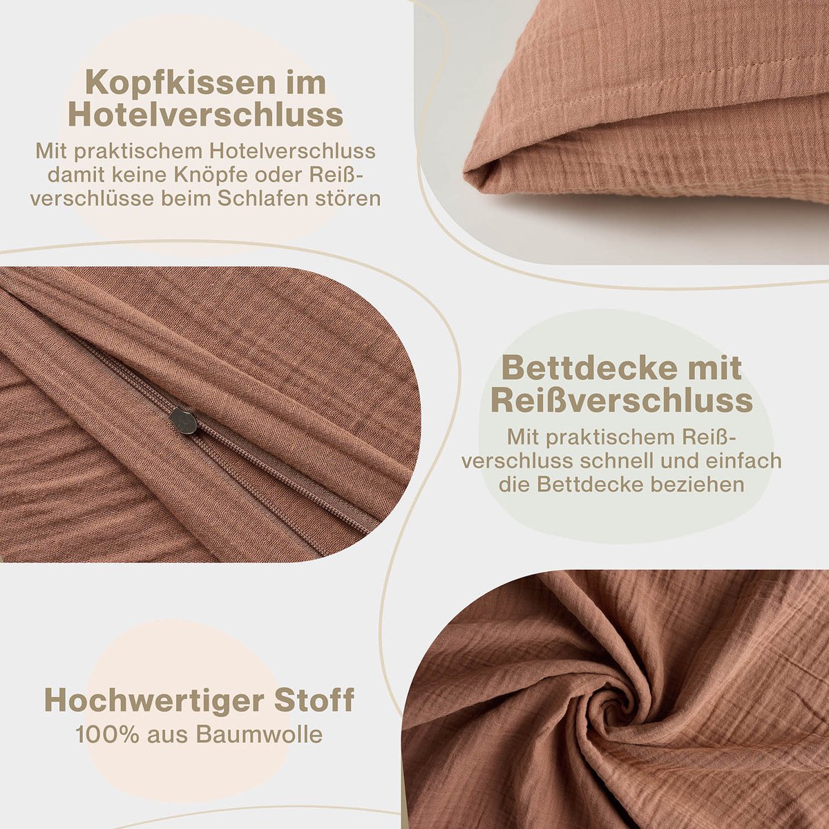 Blumtal Bettwäsche 135X200 Cm Cashmere-Touch Plüsch - Oeko-Tex