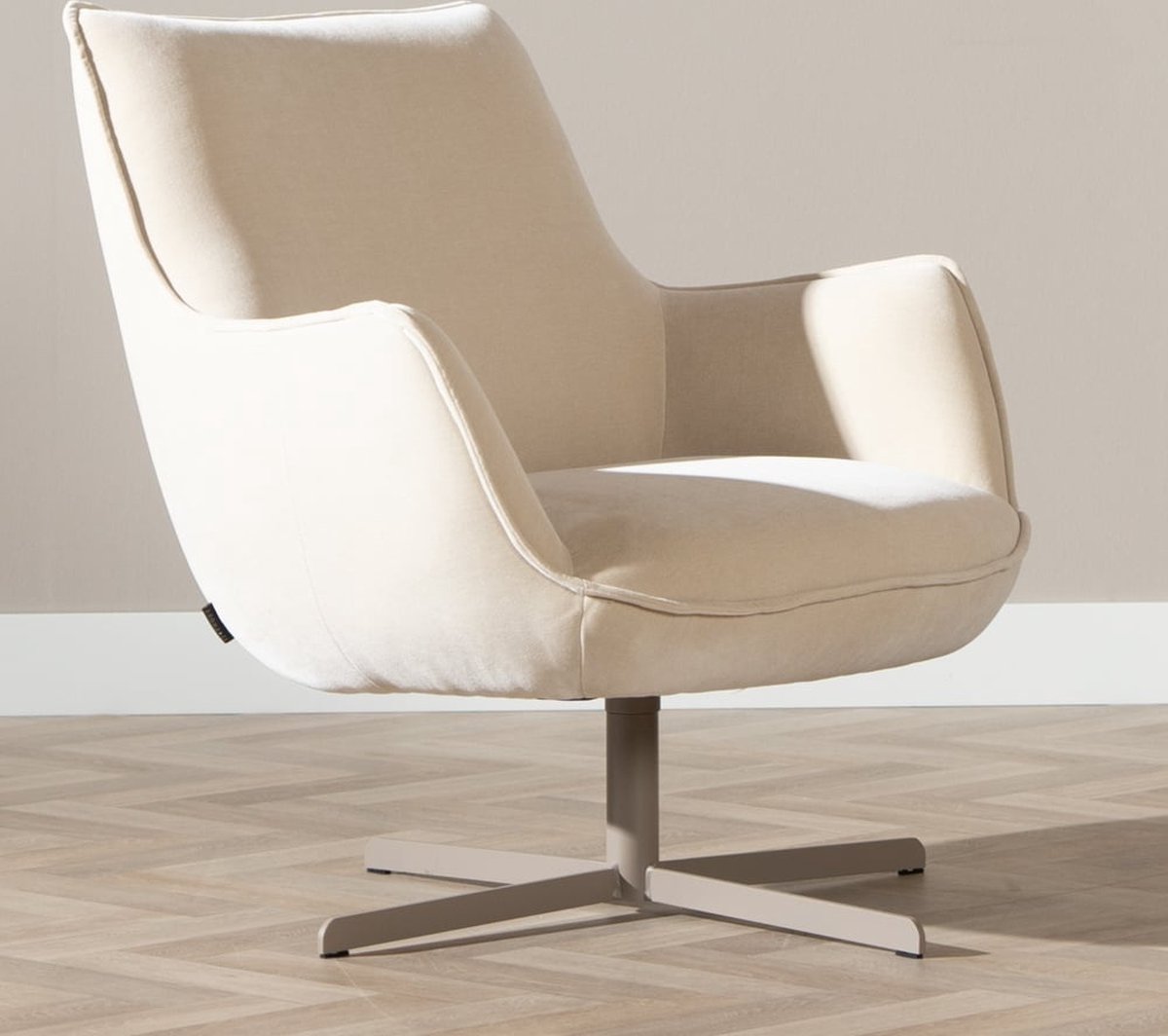 Bronx71 Fauteuil Stella draaibaar velvet beige
