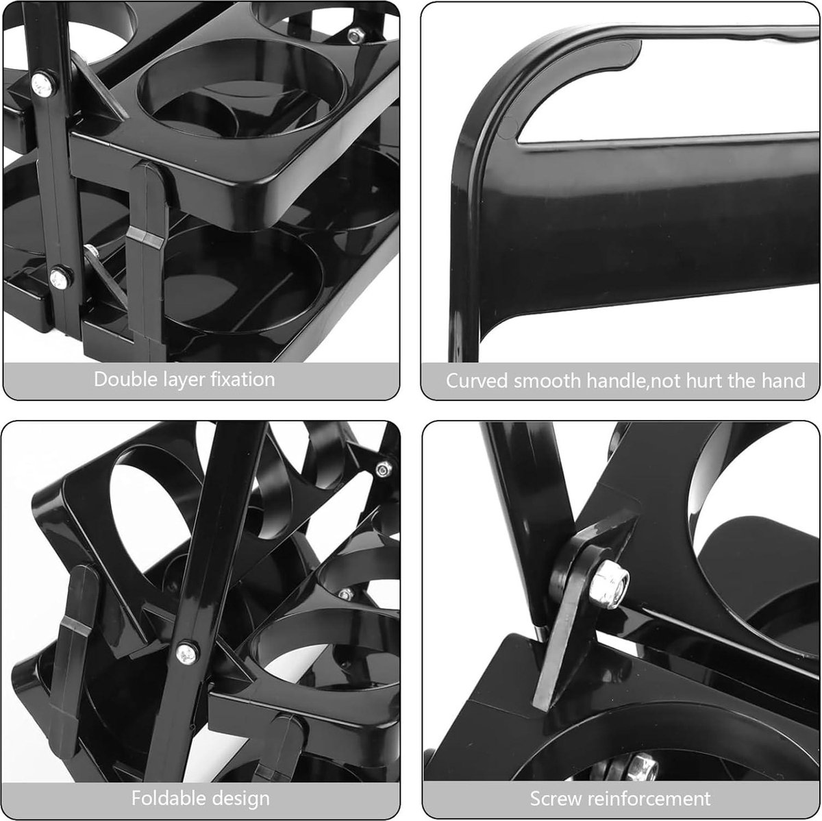 Novaliv Flessenhouder voor 12 flessen, stabiele grip, stapelbare drankmand, 32 x 23 x 28 cm, zilver