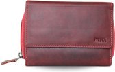 Fana Bags Leren Dames Portemonnee Rood - Rode Damesportemonnee - RFID - Portemonnee met Rits - Verjaardagscadeau