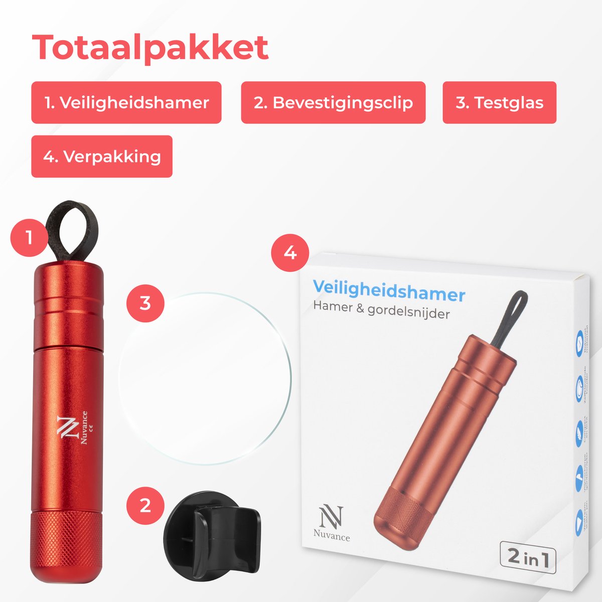 Gordelsnijder en noodhamer ResQMe