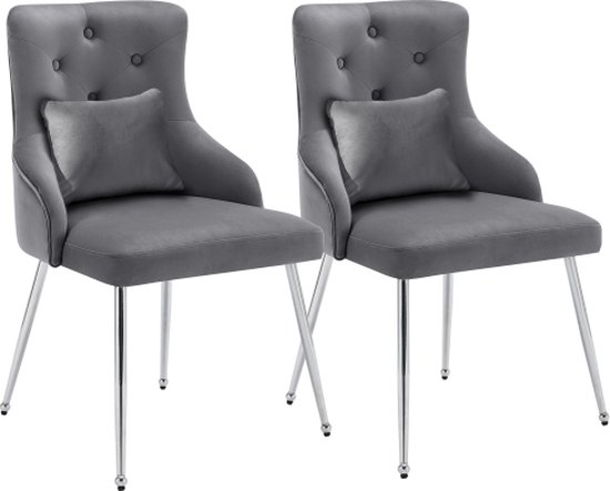 Set van 2 eetkamerstoelen BROADWAY Kunstleer Beige Set van 2 eetkamerstoelen BROADWAY Kunstleer Beige