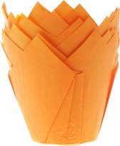 Bol.com House of Marie Muffin Bakvormen - Muffin Vormpjes Papier - Tulp Oranje - pk/36 aanbieding