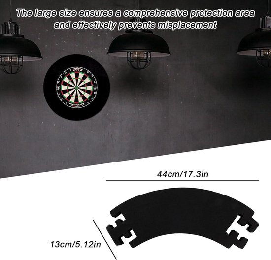 SVUPUE Dart Catcher Ring, Dartbord Omlijsting, Dartbord Omlijsting voor Wandbescherming, Dartbord Beschermer, Set van 5 (Zwart