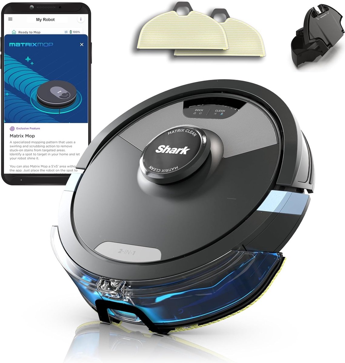 Shark Matrix Plus 2-in-1 Robotstofzuiger met Dweilfunctie