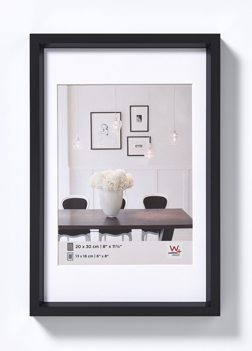 Walther Steel Style - Kunststof lijst - Fotoformaat 30x45 cm - Zwart