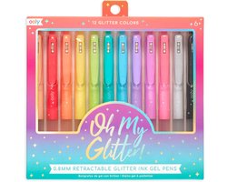 Ooly - Oh My Glitter! Intrekbare gelpennen - 12 Kleuren met penclip