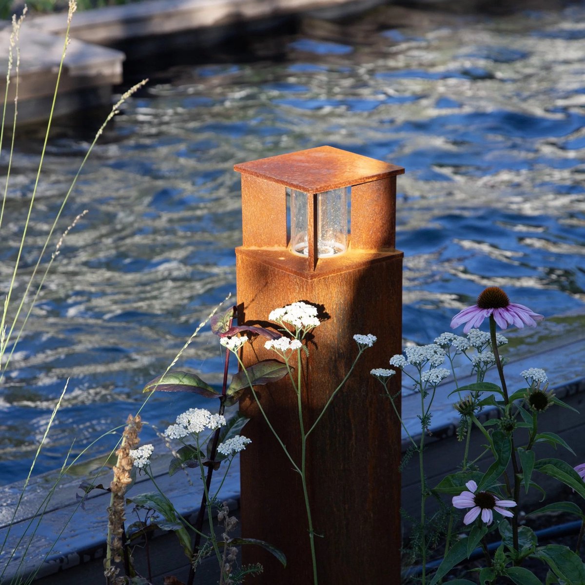 KS Verlichting - Marina 70 - tuinlamp - cortenstaal - E27 - vierkant - modern - corten
