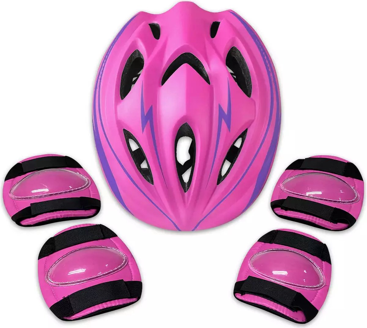 Challenge Veiligheidsset voor kinderen - Vuur | zwart-rood met vlammeneffect | 48-52cm
