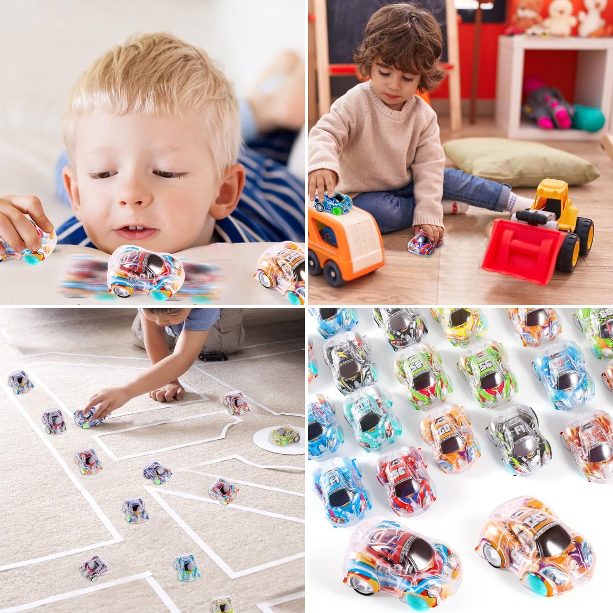 Partizzle 50x Speelgoed Autos - Pull Back Autotjes - Zelfrijdend Auto - Speelgoedauto Uitdeelcadeautjes - Grabbelton Traktatie Cadeautjes voor Kinderen & Peuters - Jongens - 5 cm — afbeelding 5