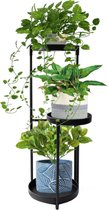 Janse® Bloempothouder 3 lagen - Plant etagere voor binnen en buiten - Metalen plantenbakhouder - Plantentafel - Bloemenrek - Planten display - Plantenrek - Plantentrap - Plantenstandaard
