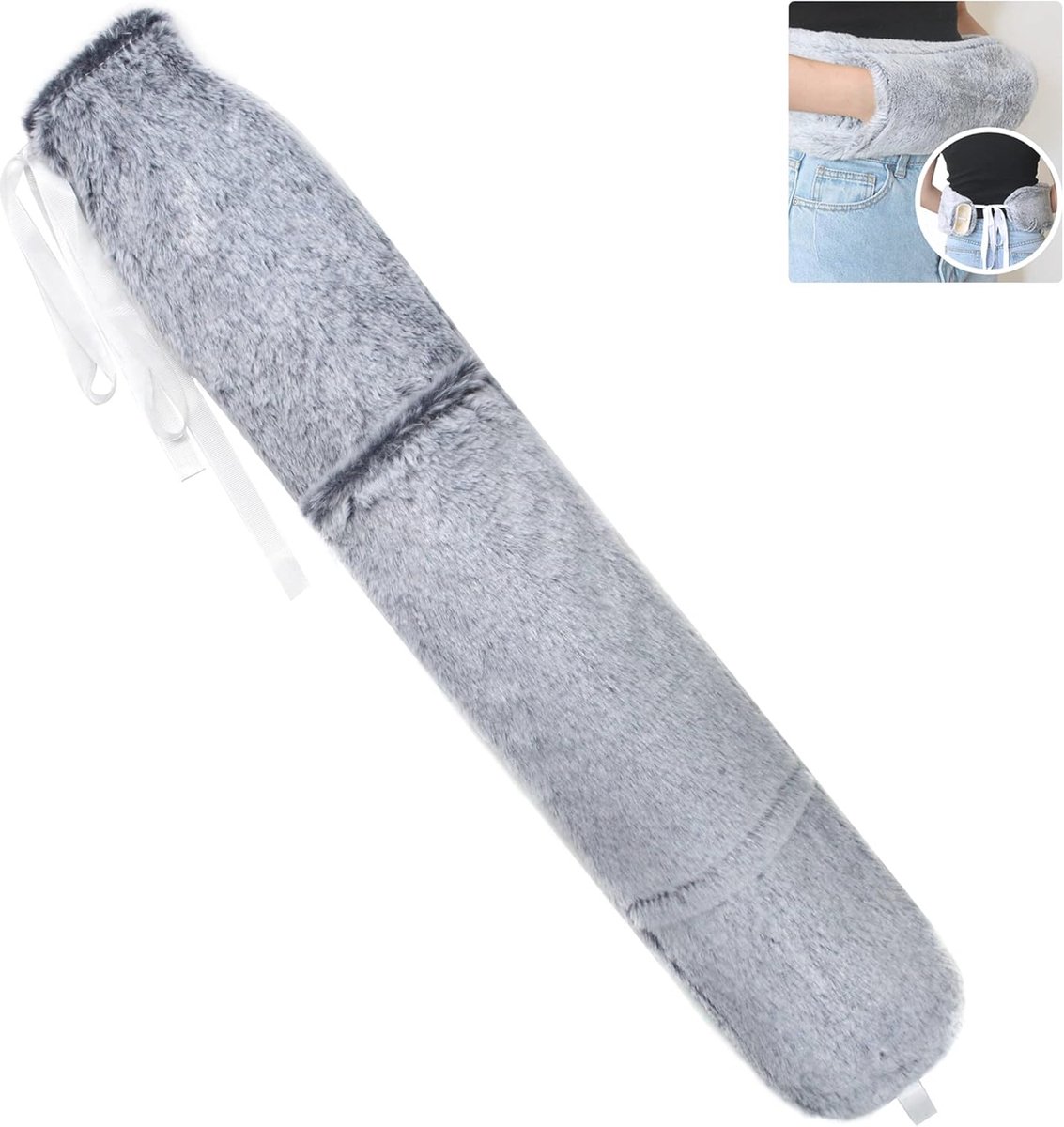 Goedkoopste Lange warmwaterkruik met zachte hoes - 72 cm thermotherapie en bedwarmer