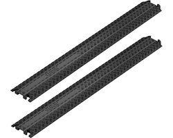 VEVOR kabeldrempel - 1 kanaal - 2 Pack - 100x13x2cm - Bescherm uw (laad)kabels - Kabelgoot geschikt voor buiten - Kabelbeschermer - Kabelmat