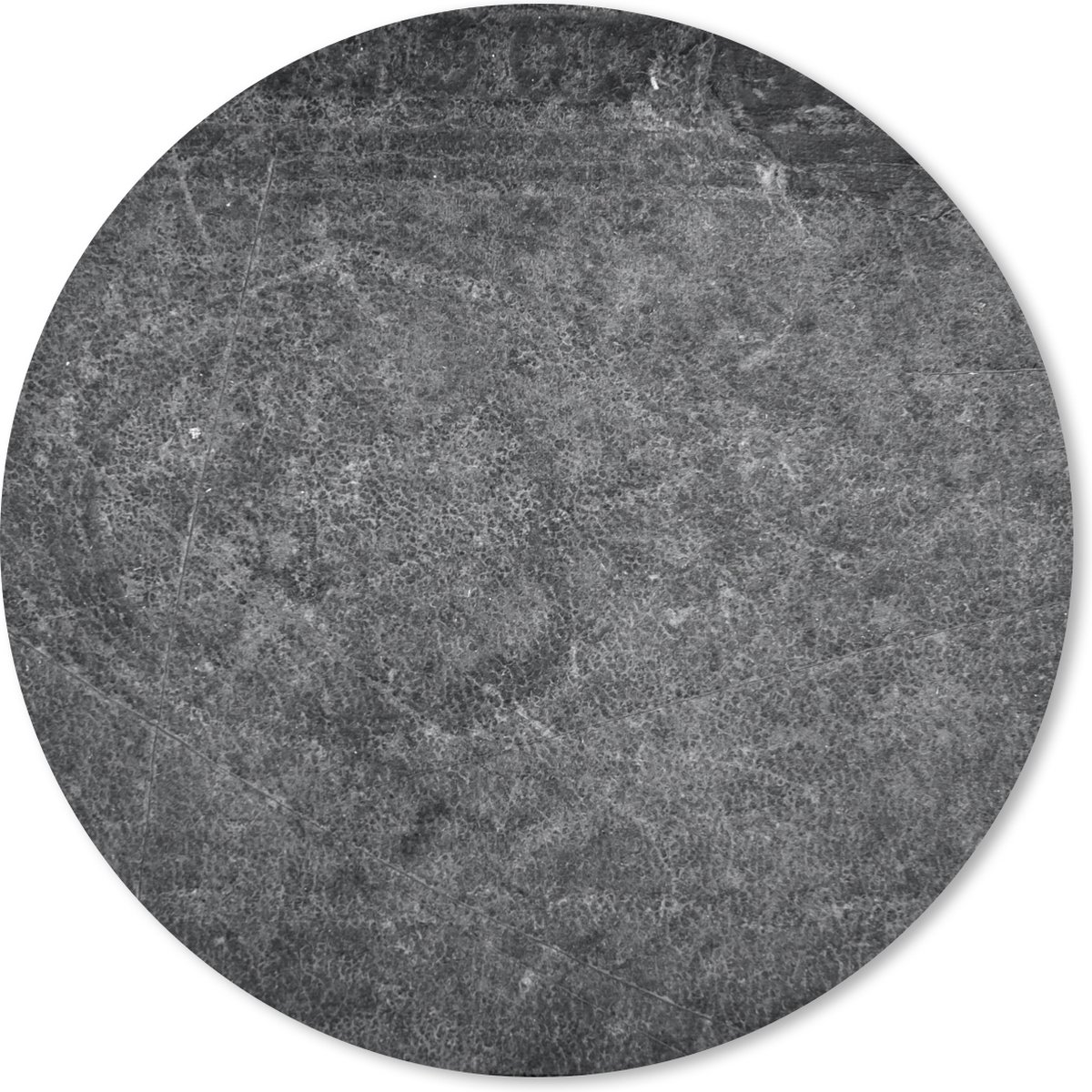 Muismat rond 30x30 cm - Mousepad Leer - Structuur - Industrieel - Grijs - Ronde muismatten