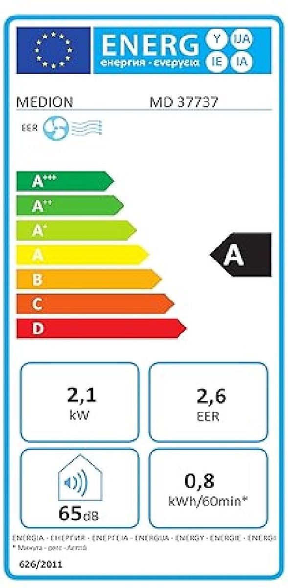 Afbeelding 2 van Mobiele Airco Zonder Buitenunit - 7000 BTU - Mobiele App - Energieklasse A