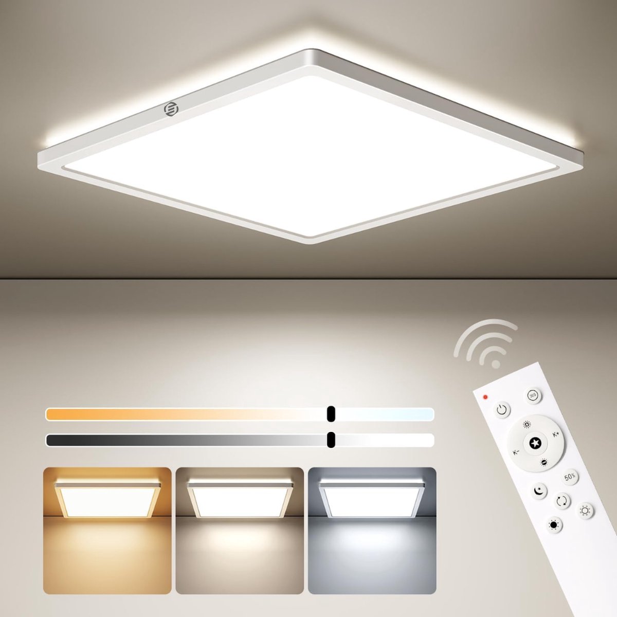 Equivera Plafonaire Lamp - Lamp - Plafond Lamp - Plafonnaire Lamp - Plafondlamp Wit