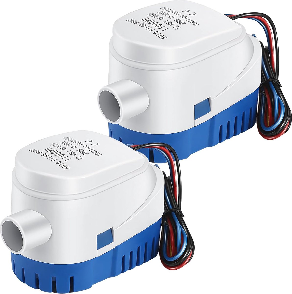 Automatische bilgepomp DC 12 V met vlotterschakelaar voor boten - 1100 GPH / 70 LPM