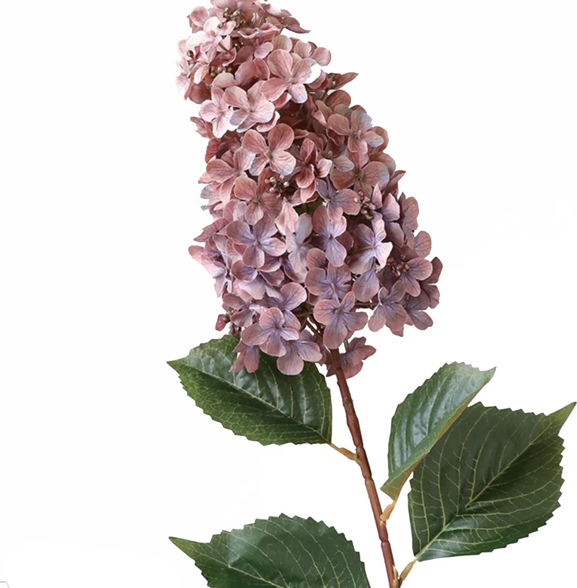 Steelbloem / kunstbloem pluim hortensia 83 cm paars-bruin