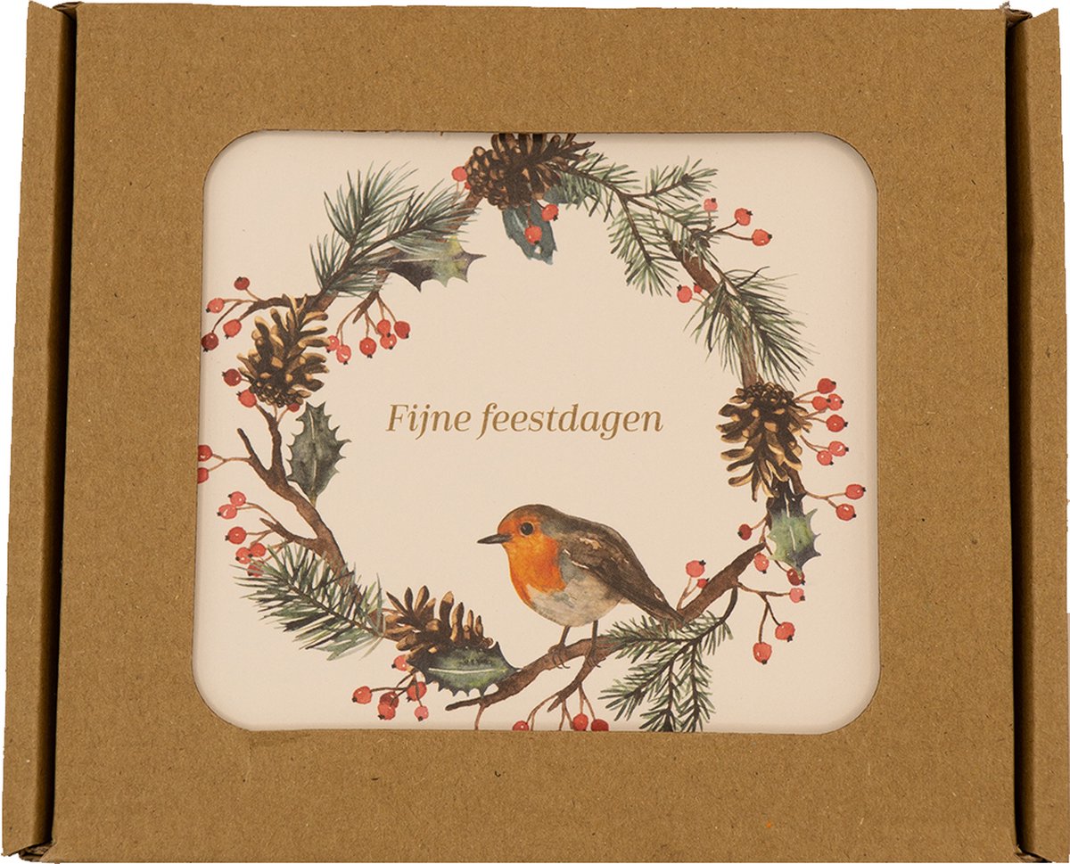 Kerstdoosje Days of Bloom - 8 luxe kerstkaarten met envelop - wenskaarten - kaartenset - kerstkaarten om te versturen - kaartjes blanco - kaartjes met tekst - feestdagenkaarten