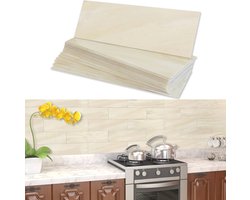Zelfklevende Marmerlook Tegels voor Keuken en Badkamer - 16 Stuks - Beige