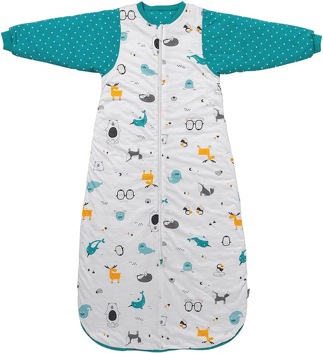 Biologische babyslaapzak met mouwen 3,5 TOG – Winter slaapzak 110 cm voor baby's