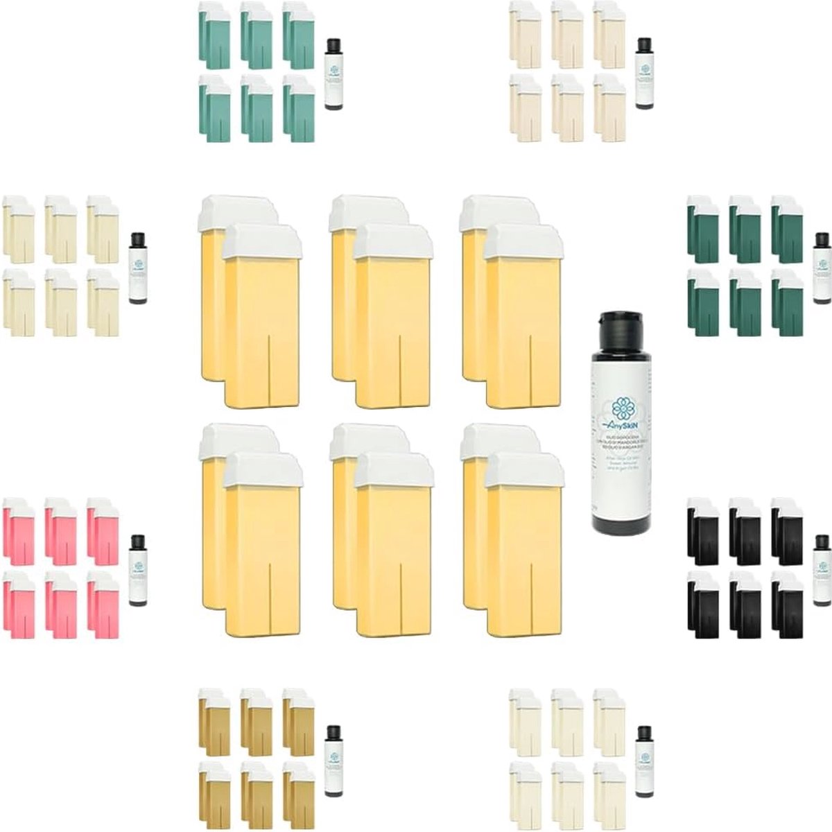 Ontharingswas Roll-on Vet Oplosbaar, 100 ml - Navulverpakking voor Waxverwarmer en Epilatie met Argan + Regroeiolie