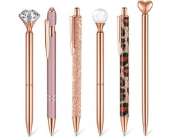 WiseGoods Premium Balpennen Set Dames - Balpen - Schoolspullen - Cadeau - Pennen - Pen - Pennenset - Hobby Accessoires - Goud