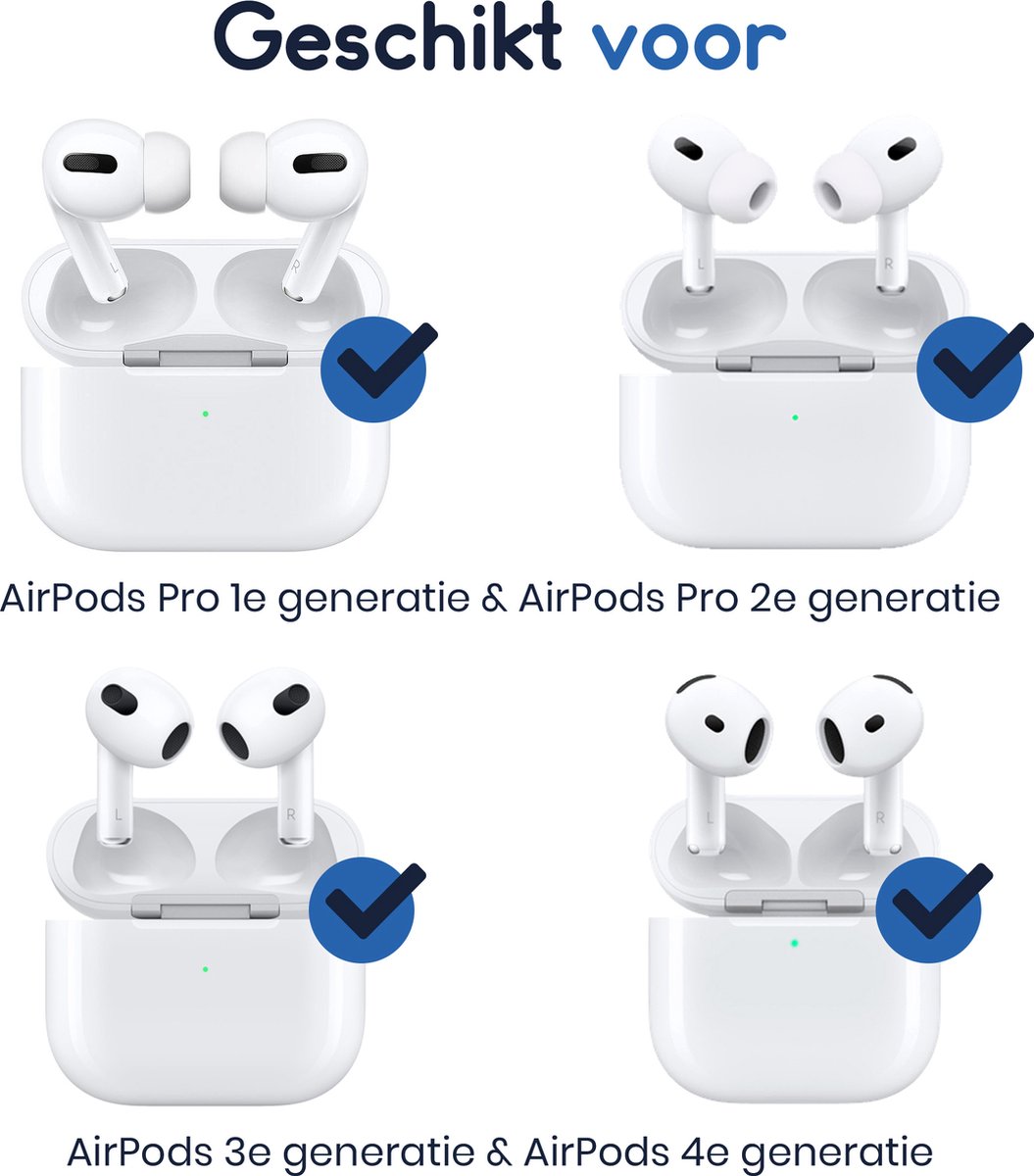 Ibley EarLoop Sport hooks wit voor Apple AirPods Pro 1/2 & AirPods 3/4 - Oorhaken - Siliconen sport haken - Geschikt voor AirPods Pro 1/2 en Apple AirPods 3/4 - Set van 2 – foto 2