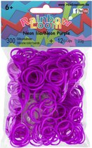 Rainbow Loom Elastiekjes - Neon Purple - 300 stuks