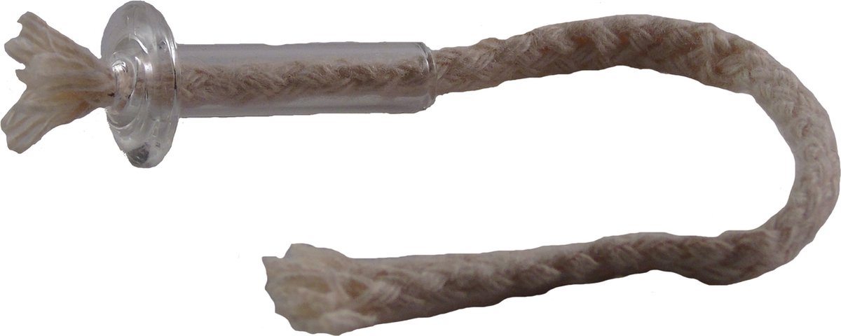 Het Nieuwe Licht ® - lont houder van glas - met ca. 15cm katoen lont - voor olielamp - 5 stuks