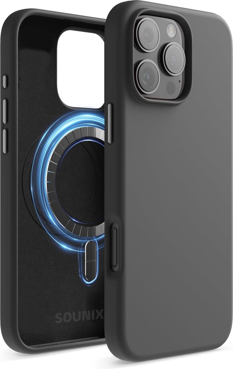 Geschikt voor iPhone 16 Pro Max hoesje - Hoesje - Zwart - Sounix