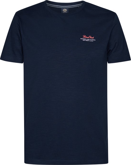Petrol Industries - Heren Backprint T-shirt Lantana - Blauw - Maat L