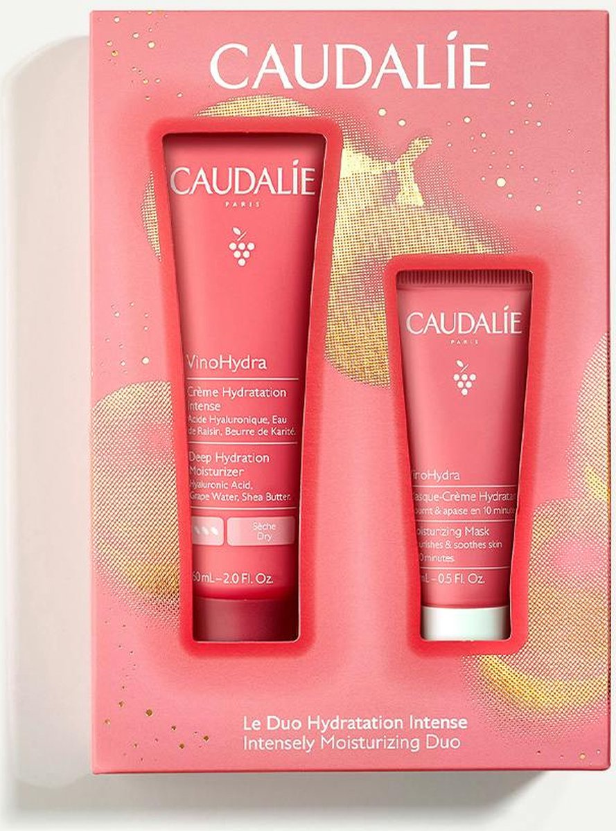 Goedkoopste Caudalie VinoHydra Duo Intense Hydratatie - Dagcrème hydratant intense en Masque crème hydratant - Geschenkset