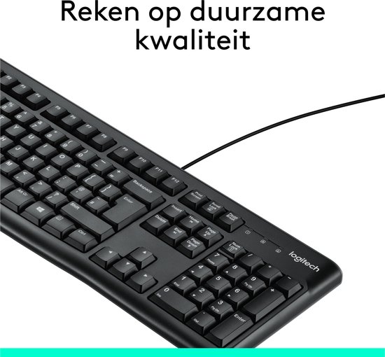 Logitech K120 - Bedraad Toetsenbord - QWERTY ISO - Zwart