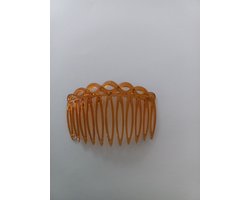 Le Sjalerie Haarmode Haarspeldje Zijkam Sierlijk Licht Bruin Kam