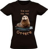 T-shirt femme je ne suis pas comme les loutres - loutre - cosy - humour - drôle - animal - animaux - mignon