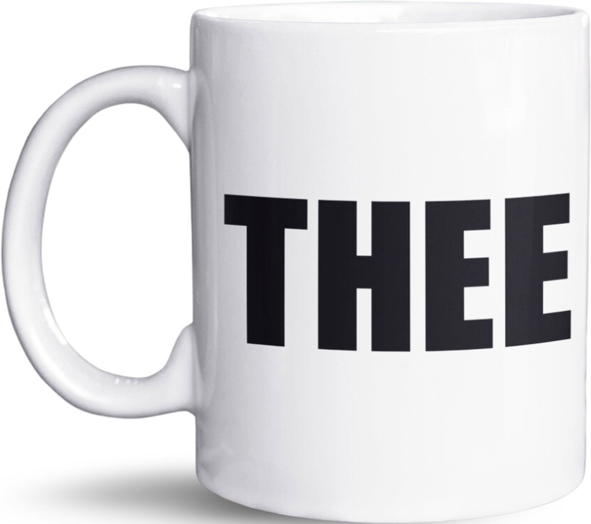 NietMokken.nl - Grappige "THEE" Mok - Minimalistisch Design - Perfect Cadeau voor Theeliefhebbers - 325 ml Keramische Mok - Vaatwasser- en Magnetronbestendig - Ideaal voor op Kantoor of Thuis - Leuk cadeau voor Vrienden, Familie