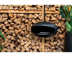 Bio Ethanol Haard Hangend - 55cm Diameter - Biohaard - Zwart Gepoedecoat - Stijlvol Design -…