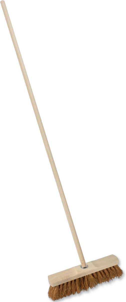 Buemag Straatbezem Cocos voor buiten - Kop 29 cm - bruin - Houten steel 140 cm - schroefdraad van Buemag — afbeelding 2
