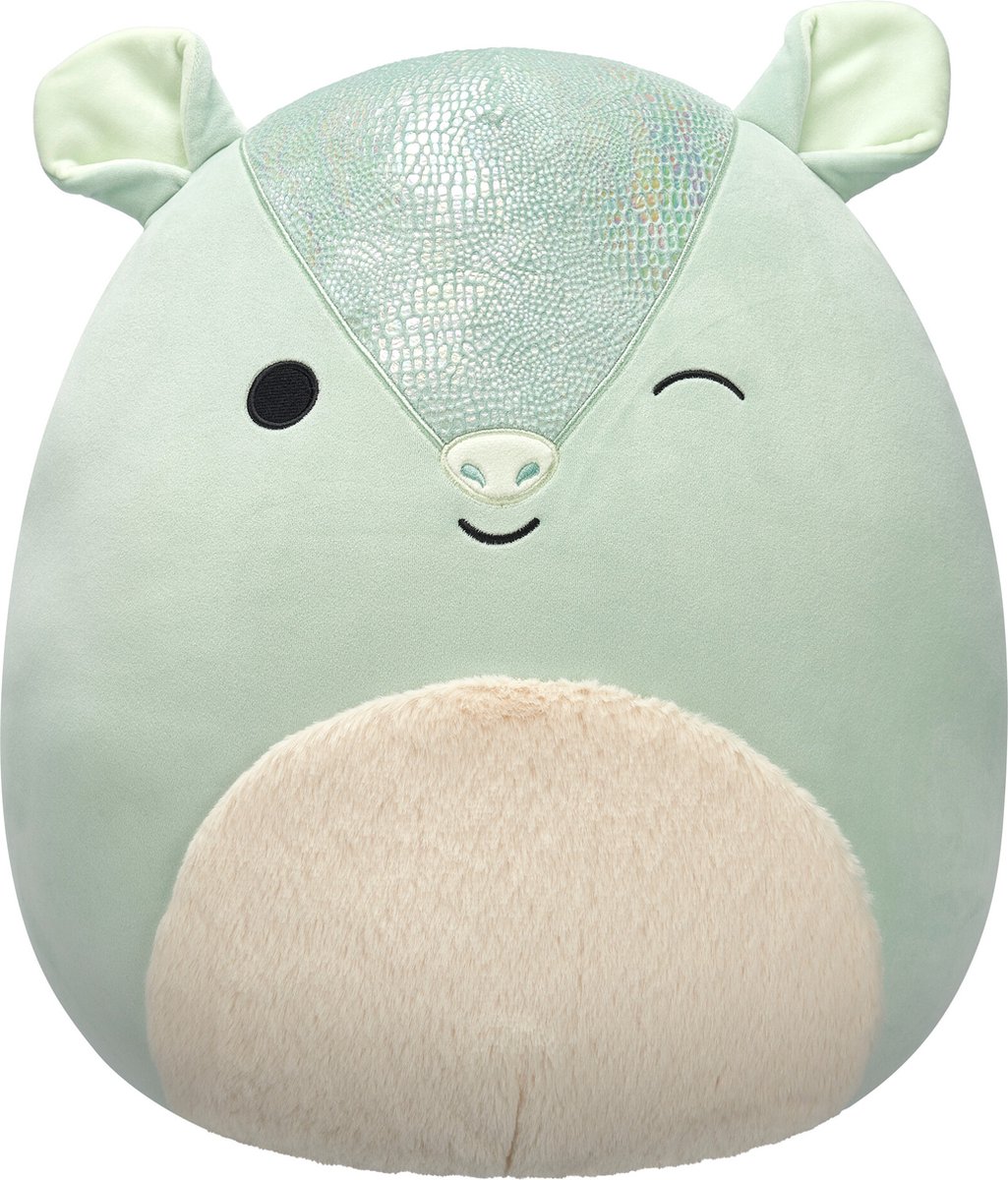 Squishmallows - Arilla - Winking Green Armadillo W/Fuzzy Belly 40cm pluche