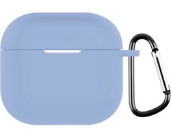 Telestore - hoesje geschikt voor AirPods 4 soft case cover - licht blauw - TPU hoesje Beschermhoes - AirPods 4 Cover - AirPods 4 hoesje - Geschikt voor Apple Airpods 4 - gel hoesje met sleutelhanger